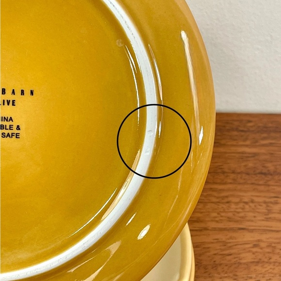 Pottery Barn Rustic Olive Side/Salad/Bread/Dessert Plates - Set of 4 - Picture 9 of 9